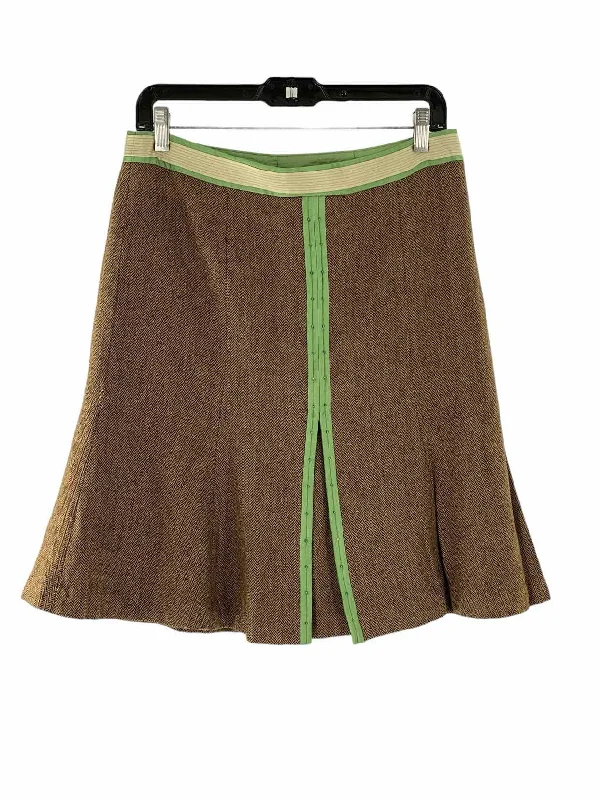 Loft Size 6 Bordeaux Green Skirt velvet skirt rich