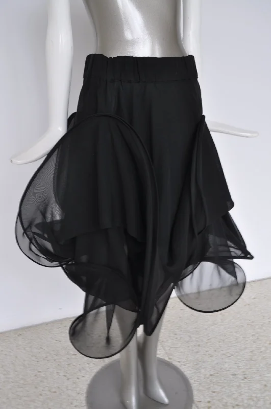 Mashaiah skirt with circles attached leather skirt modern