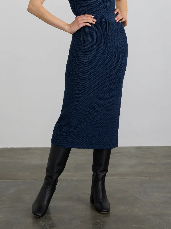 RIBBED COTTON SKIRT cashmere skirt soft