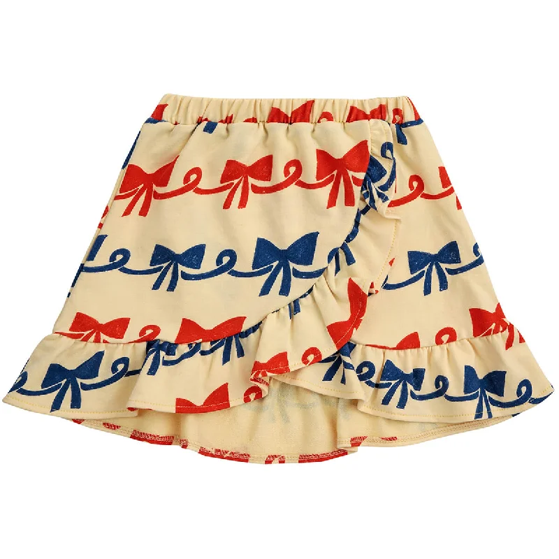 Ribbon Bow All Over Ruffle Skirt by Bobo Choses chiffon skirt airy