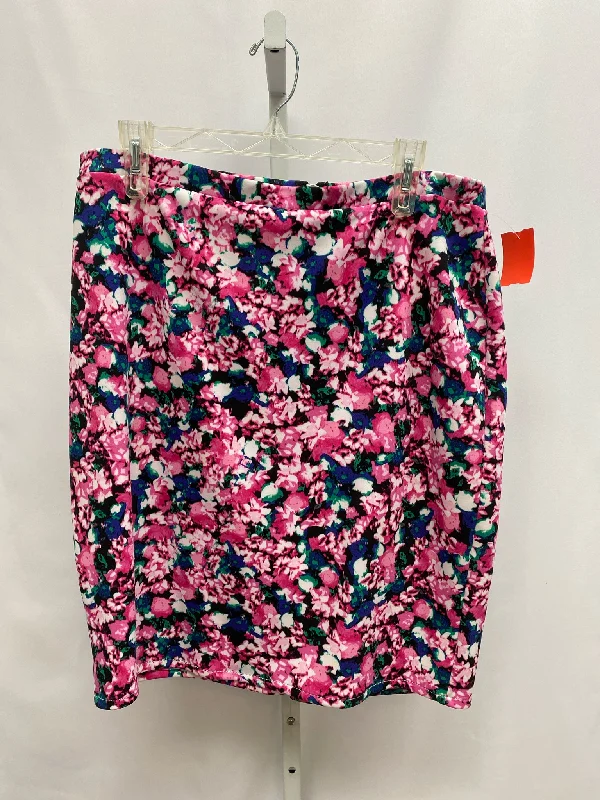 Size XL Ronson Black/Pink Skirt cashmere skirt plush