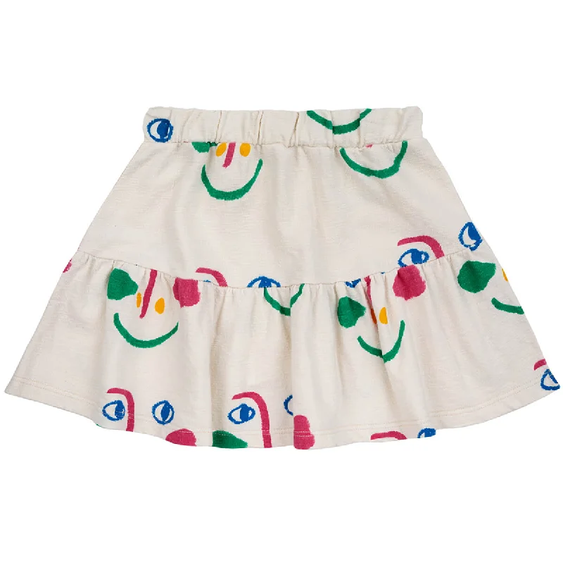 Smiling Mask All Over Skirt by Bobo Choses corduroy skirt cozy