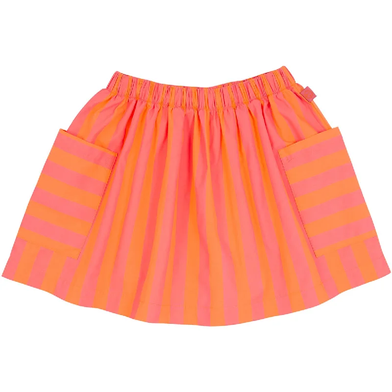 Swing Skirt in Lipstick/Naranja Stripe by Wynken - Last Ones In Stock - 4-6 Years denim skirt durable Swing Skirt in Lipstick/Naranja Stripe by Wynken - Last Ones In Stock - 4-6 Years denim skirt durable