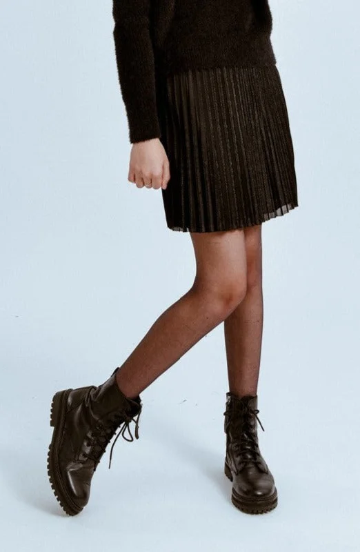The Camille Pleated Skirt - KIDS denim skirt trendy