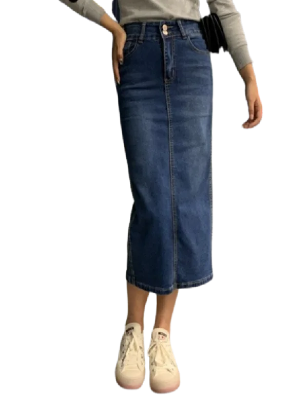 Denim Skirt Long Straight Pencil Skirts Women Summer Blue Vintage Skirt Jeans Women Denim Long Skirts For Women Summer leather skirt sleek Denim Skirt Long Straight Pencil Skirts Women Summer Blue Vintage Skirt Jeans Women Denim Long Skirts For Women Summer leather skirt sleek