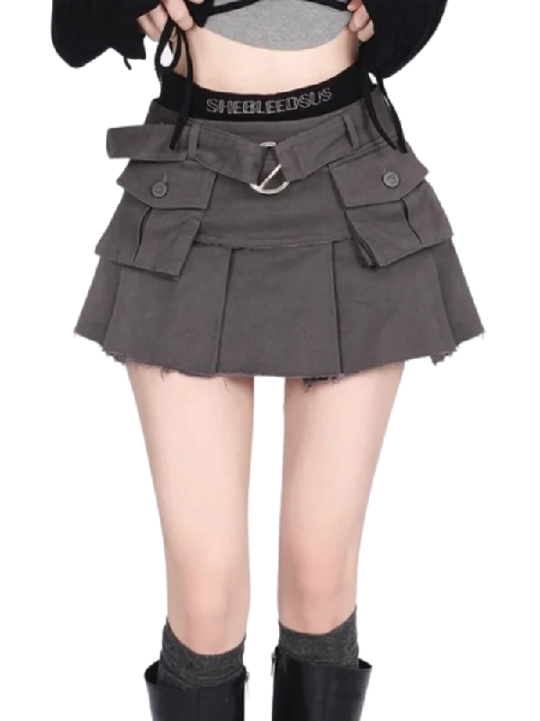 Retro Patchwork Mini Skirts - Sexy Pleated All Match Design for Women Safari Style Personality - Hot Girls Summer Denim Streetwear Faldas relaxed fit skirt Retro Patchwork Mini Skirts - Sexy Pleated All Match Design for Women Safari Style Personality - Hot Girls Summer Denim Streetwear Faldas relaxed fit skirt