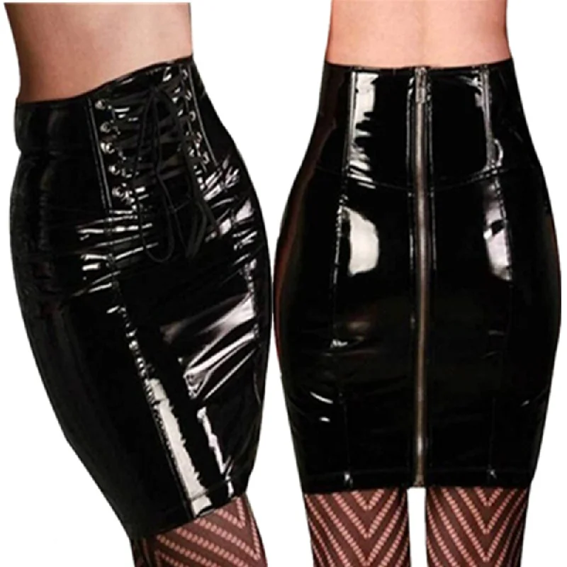 Shop the Sensational S-3XL Black High Waist Skirt: Sexy Club Latex PVC Leather Pencil Skirt with Lace Detailing high waist skirt Shop the Sensational S-3XL Black High Waist Skirt: Sexy Club Latex PVC Leather Pencil Skirt with Lace Detailing high waist skirt