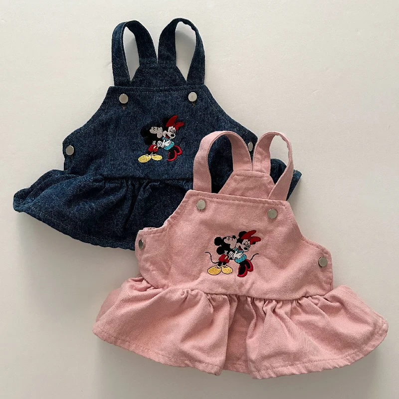 Baby Mickey and Minnie Embroidery Skirtalls (3-18m) - 2 Colors