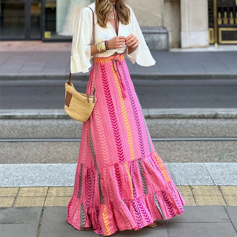 Bohemian Fall Long Skirts for Women