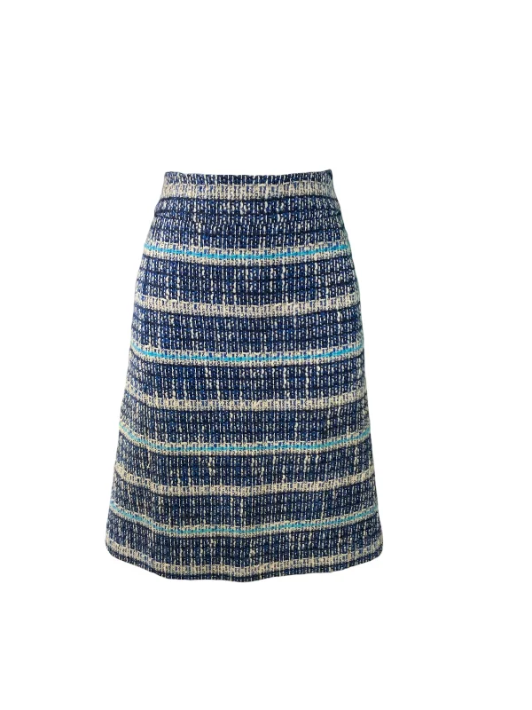 Tory Burch Tweed Skirt Blue 6