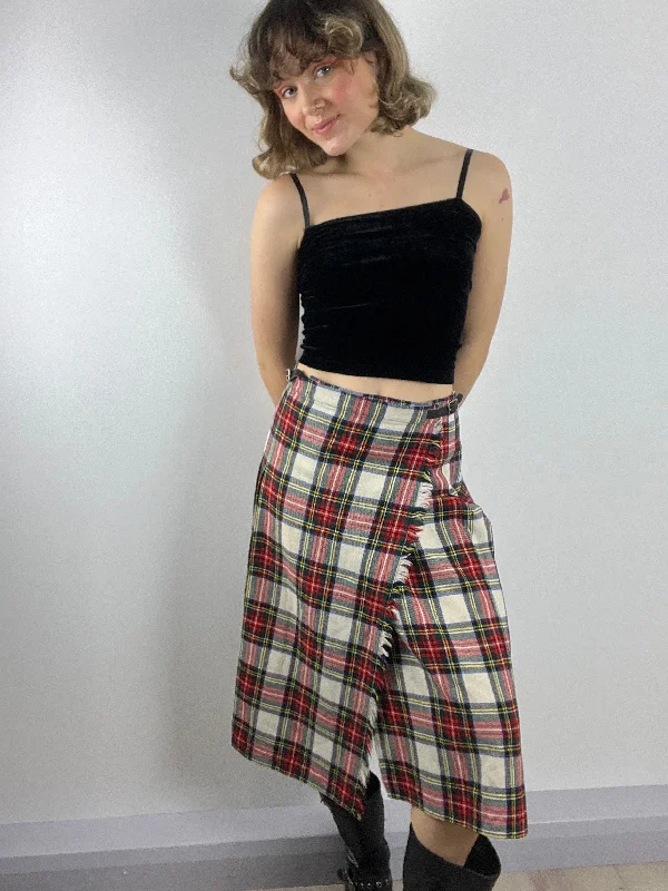 Vintage Tartan Long Skirt