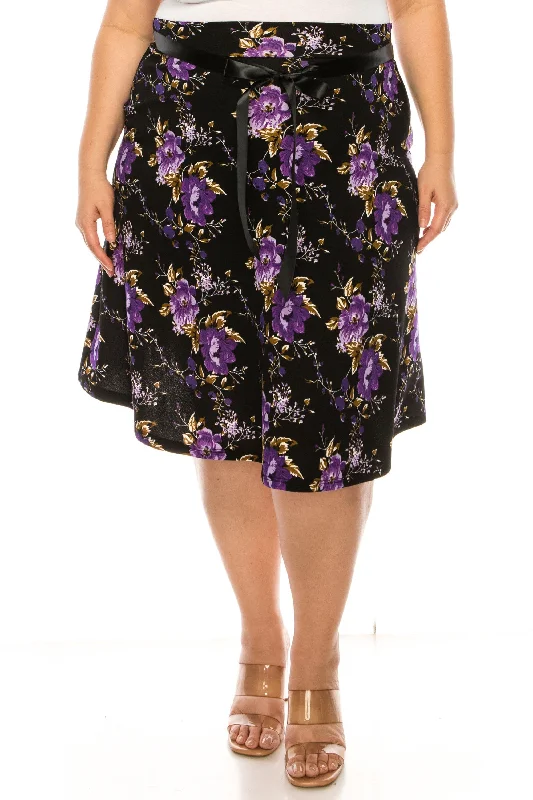 Floral Black Purple