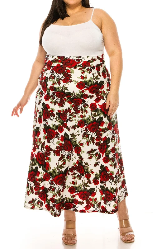 Floral White Red