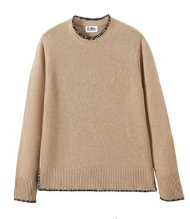 27 Miles - Marisol Cashmere Sweater in Camel Thin Thick Dense