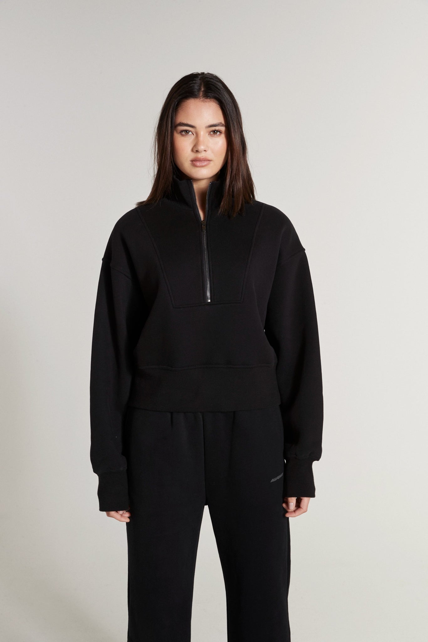All Fenix Track 1/2 Zip Sweater Mesh Blend Leather Blend Suede Blend