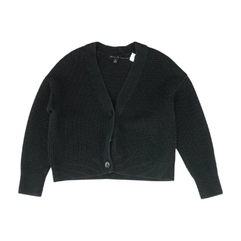 Black Solid Cardigan Sweater