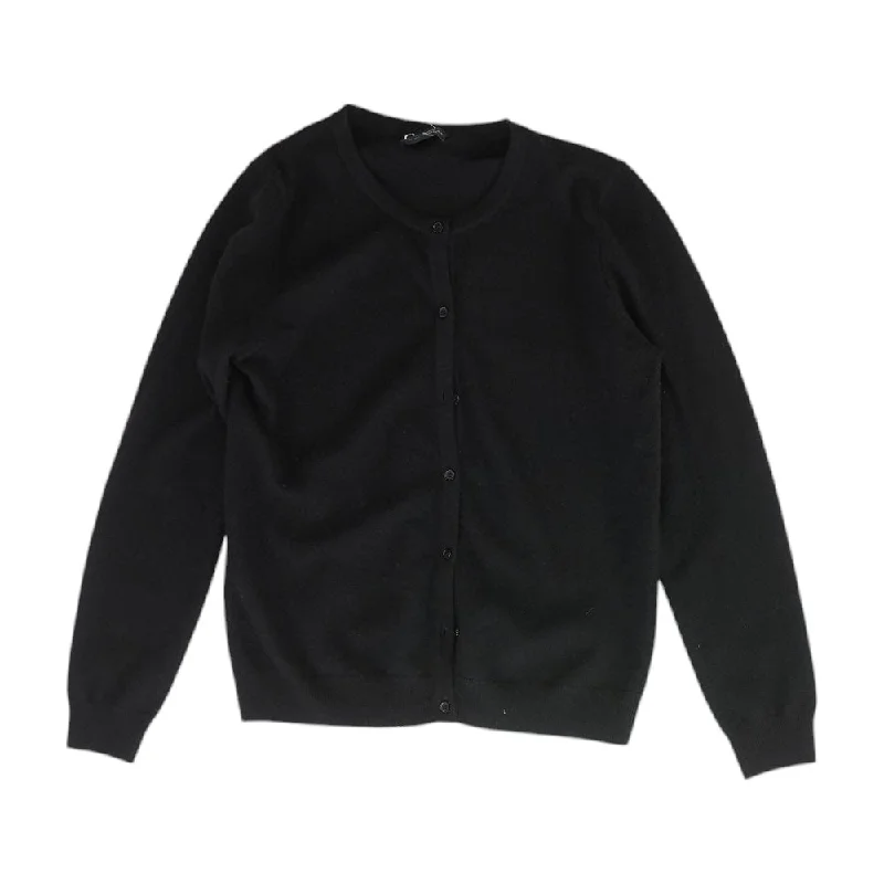 Black Solid Cardigan Sweater