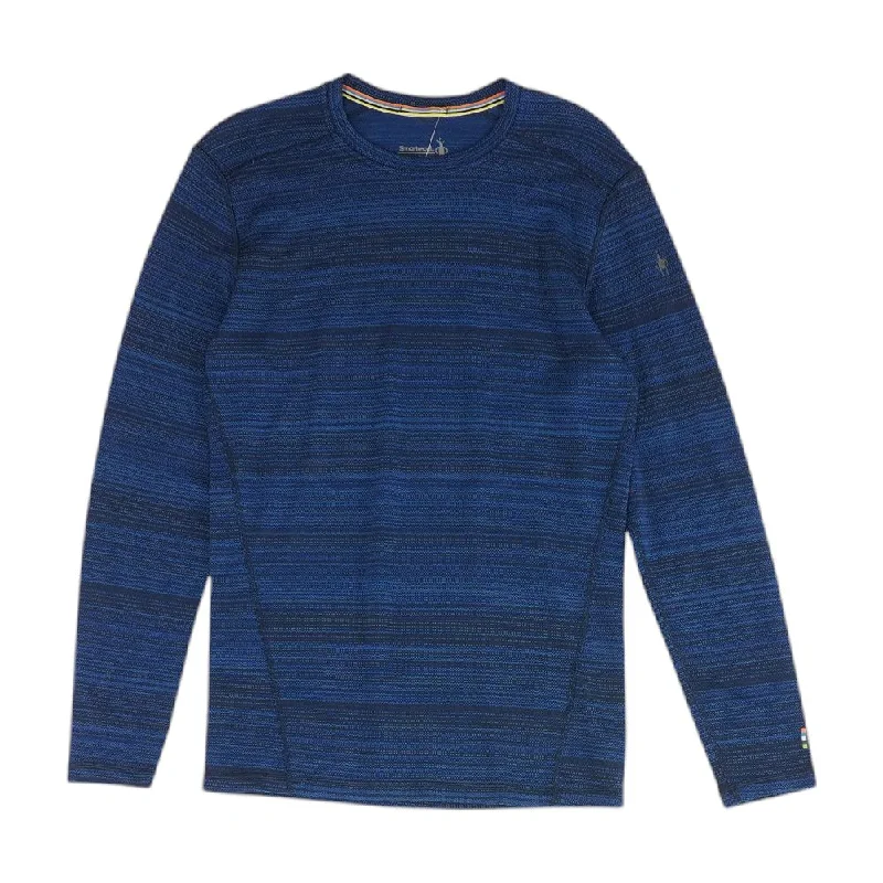 Blue Striped Pullover Sweater Modern Contemporary Chic