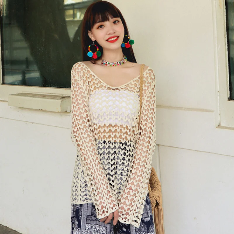 Custom women sweater knit pullover wholesale crochet sexy knitwear Oversized Loose Flowy Custom women sweater knit pullover wholesale crochet sexy knitwear Oversized Loose Flowy
