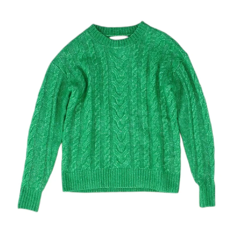 Green Solid Pullover Sweater