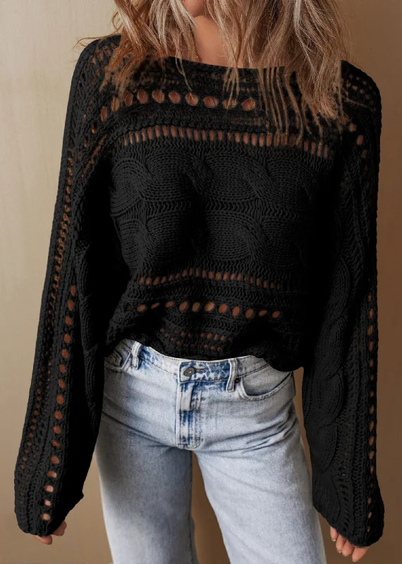 Had Some Help Sweater ★ Black Spandex Blend Rayon Blend Denim Blend