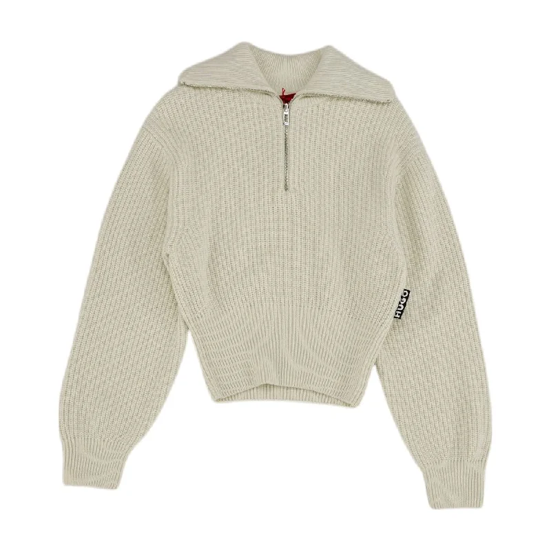 Ivory Solid 1/4 Zip Sweater Plaid Sweater Polka Dot Checkered