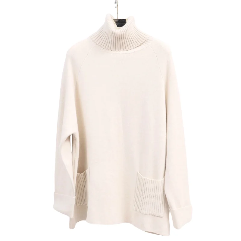 Jessie Knit Sweater in Ivory Handmade Hand-knitted Hand-woven