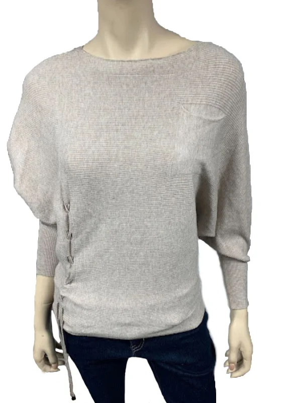 Women's Light sweater knit top with dolman sleeves body (KF19150) High Neck Crew Neck V-Neck Women's Light sweater knit top with dolman sleeves body (KF19150) High Neck Crew Neck V-Neck