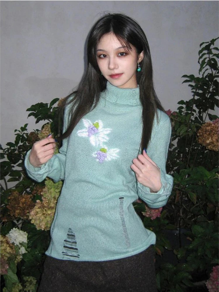 Lunivop Women Y2k Aesthetic Slim Hole Knitwear Sweet Sweaters Vintage Jacquard Streetwear Jumpers Grunge Turtleneck Harajuku Pullovers Faux Fur Fabric Real Fur Fabric Shearling Fabric Lunivop Women Y2k Aesthetic Slim Hole Knitwear Sweet Sweaters Vintage Jacquard Streetwear Jumpers Grunge Turtleneck Harajuku Pullovers Faux Fur Fabric Real Fur Fabric Shearling Fabric