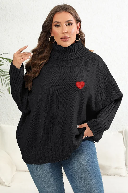 Women's Turtle Neck Long Sleeve Sweater | Plus Size Women's Apparel