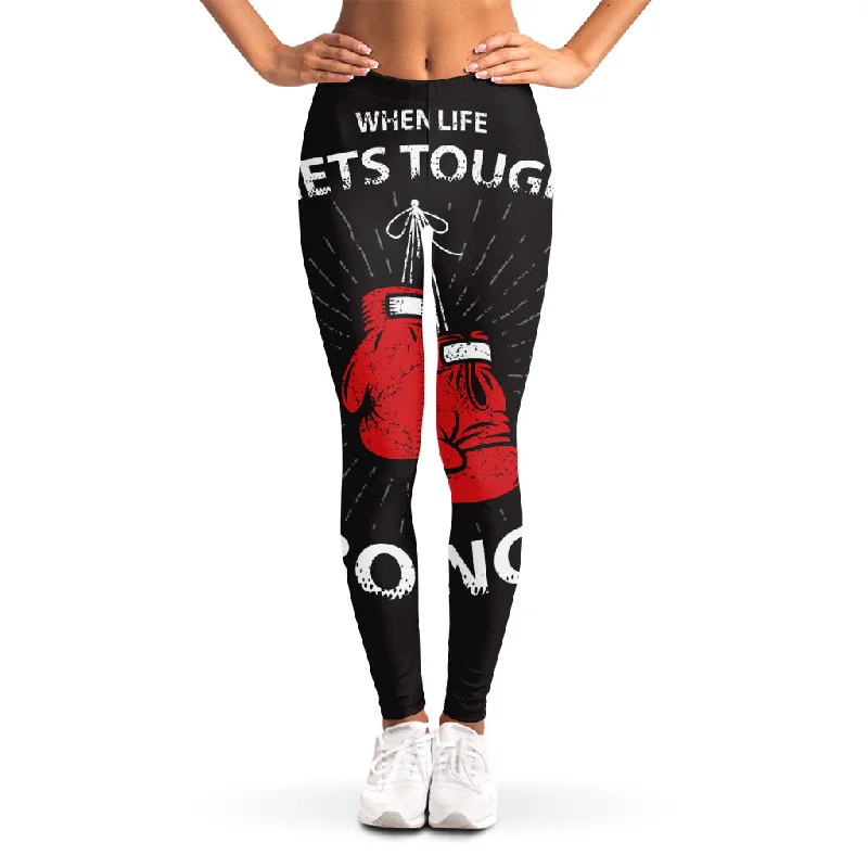 Put On Your Boxing Gloves Print Women's Leggings Fashionable Smooth Fit Leggings