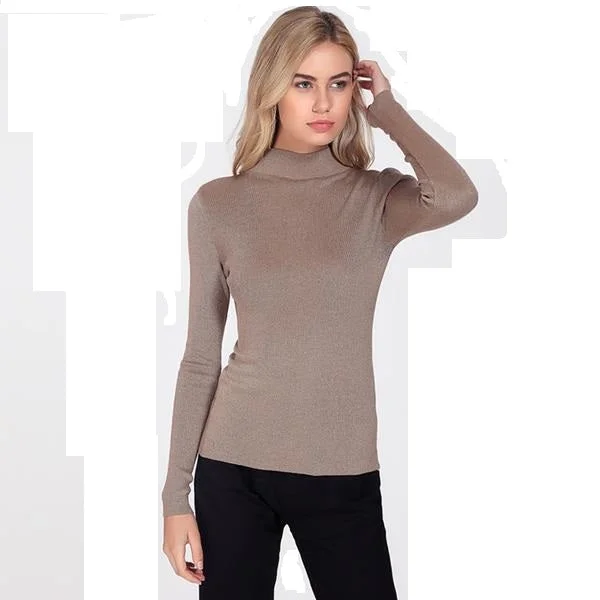 Shiny Lurex Turtleneck Sweater