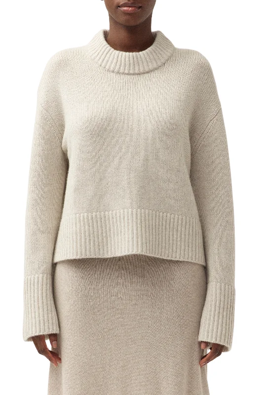 Sony Beige Sweater Silk Blend Satin Velvet