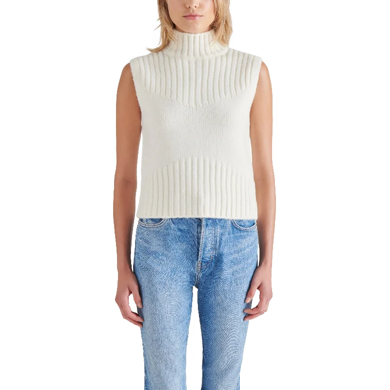 Steve Madden - Serin Sweater - Cream Jersey Fabric Tulle Fabric Batik Fabric