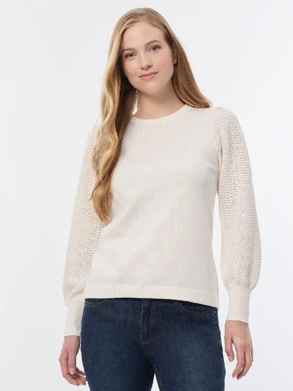Stitch Sleeve Sweater Stretchy Elastic Breathable