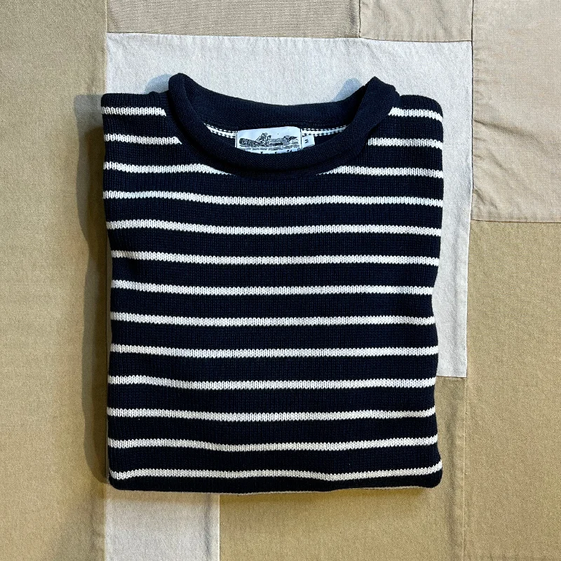 Nantucket Striped Roll Neck Sweater, Navy/Natural Stripe