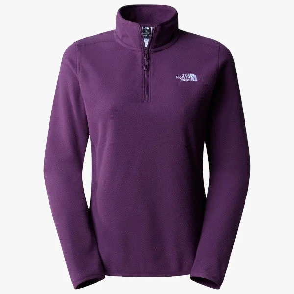 The North Face Women's Glacier 1/4 Zip Sweater Boysenberry Elegant Classic Vintage