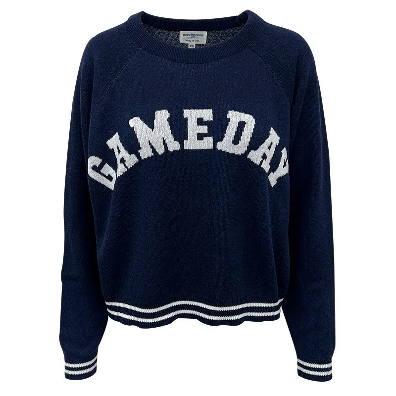 Town Pride Ladies GAMEDAY Raglan Stripe Sweater Terry Blend Velvet Blend Canvas Blend Town Pride Ladies GAMEDAY Raglan Stripe Sweater Terry Blend Velvet Blend Canvas Blend