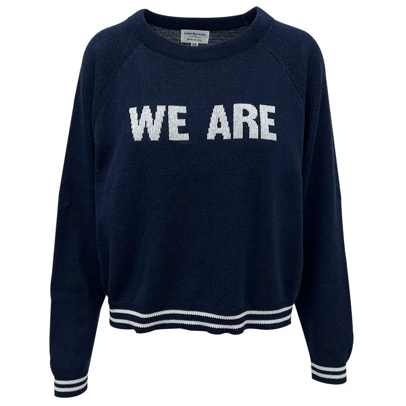 Town Pride Ladies WE ARE Raglan Stripe Sweater Chenille Blend Fleece Blend Nylon Blend