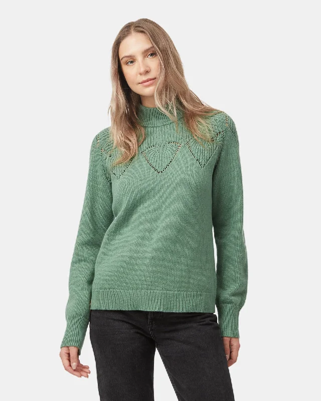 Highline Pointelle Turtleneck Sweater