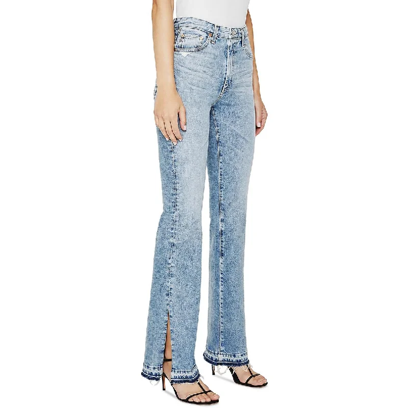 AG Adriano Goldschmied Womens High Rise Light Wash Flare Jeans Comfortable Straight-Legged Denim AG Adriano Goldschmied Womens High Rise Light Wash Flare Jeans Comfortable Straight-Legged Denim