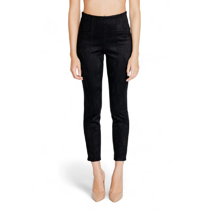 Black Polyester Jeans & Pant Comfortable Full-Length Denim Jeans