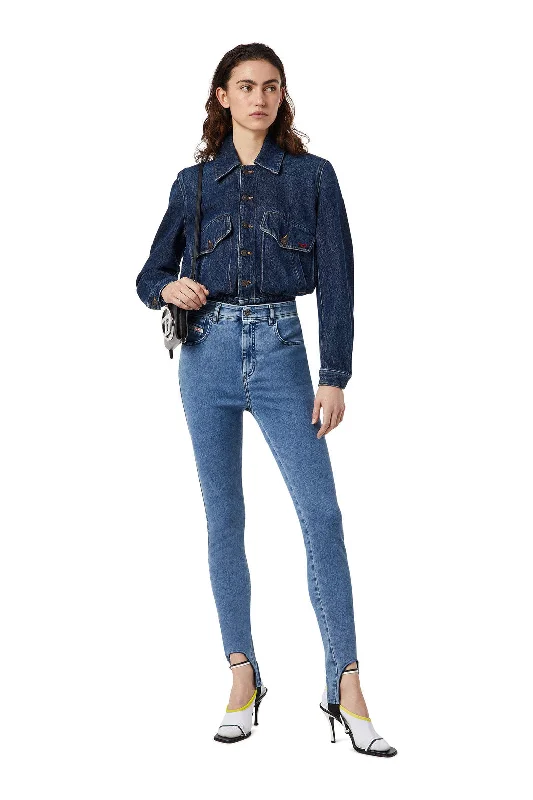 Diesel Slandy Sweat Jeans Denim Trendy Acid Wash Skinny Jeans