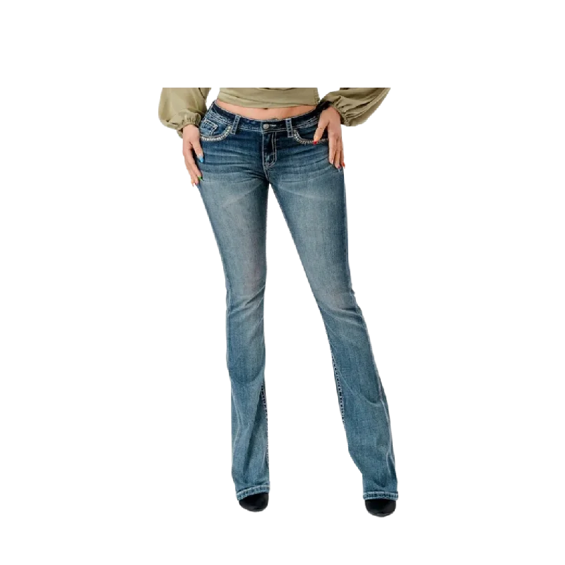 Grace in La Women's Western Horseshoe Saddle Embroidered Bootcut Stretch Jeans Comfortable Boyfriend Jeans Grace in La Women's Western Horseshoe Saddle Embroidered Bootcut Stretch Jeans Comfortable Boyfriend Jeans