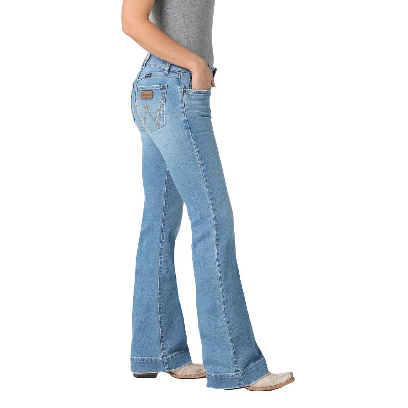 Wrangler Women's Hallie Mid Rise Mae Trouser Jeans