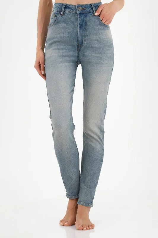 Women's Blue Jegging Jeans Comfortable Dark Wash Jeans