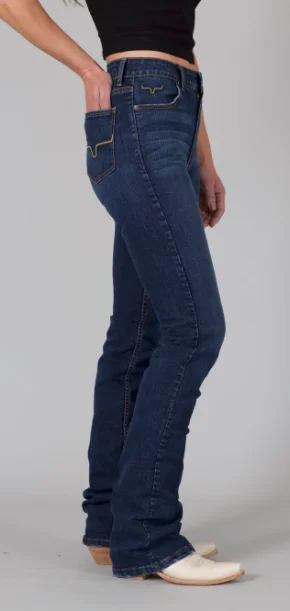 Kimes Womens Sarah Jeans Casual Wide-Legged Denim Jeans