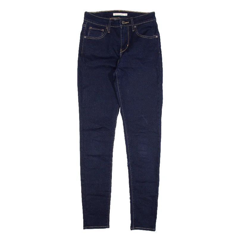 LEVI'S 721 High Rise Jeans Blue Denim Slim Straight Womens W26 L30 Comfortable Flare Leg Jeans