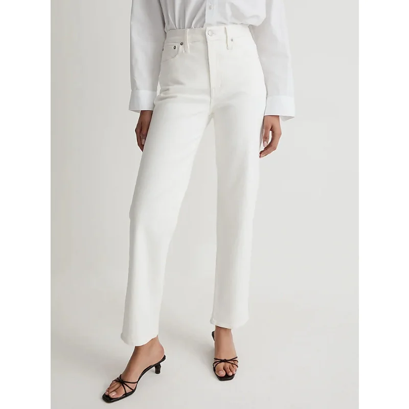 MADEWELL Perfect Vintage Straight Jeans 25 US 0 Tile White High Rise NJ327 NWT Fashionable Mom Jeans MADEWELL Perfect Vintage Straight Jeans 25 US 0 Tile White High Rise NJ327 NWT Fashionable Mom Jeans